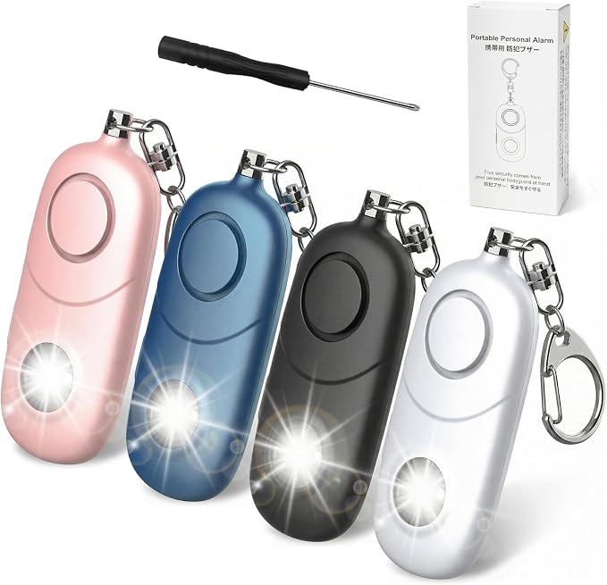 Personal Alarm for Women Keychain Alarm: Qoosea 135dB Emergency Keychain Siren with Strobe Light Loud Siren for Women Kids Students Seniors Emergency Self-Defense for Night Sports by Qoosea-US