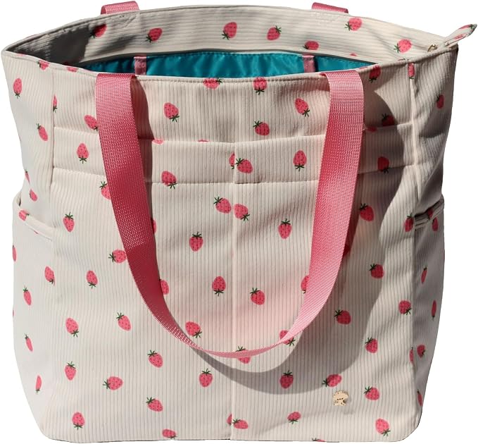 ESVAN Original Floral Tote Bag Large Shoulder Bag with Multi Pockets for Gym Travel Beach Daily Bags by ESVAN
