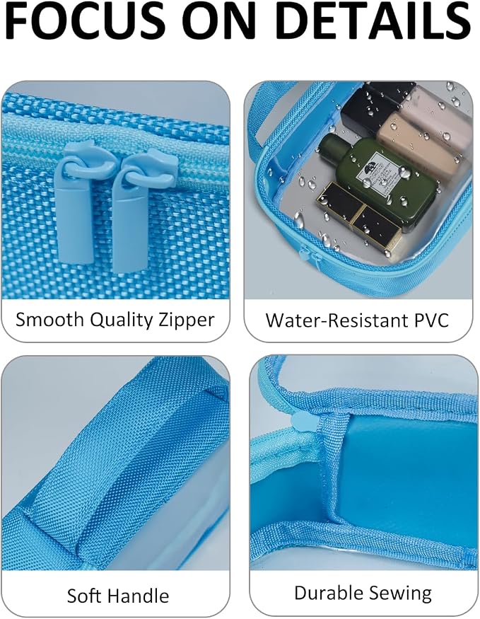 Moyad TSA Approved Toiletry Bag Clear Quart Size Travel Bags Makeup Bag | Large Opening, for Men and Women, Carry on Airline Compliant, Transparent Liquids Pouch, Blue - Image 3