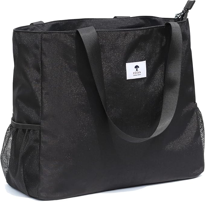 ESVAN LARGE BEACH BAG Water Resistant Lightweight 20 inch Women Oversize Tote Bag for Gym Beach Travel Pool Yoga Nurse - Image 3