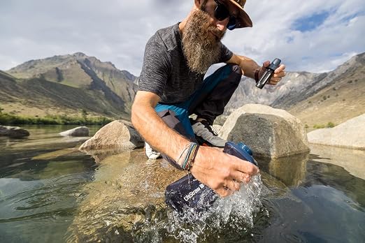 LifeStraw Peak Series — Collapsible Squeeze Bottle Water Filter System BPA Free - 650 ml for Trail Running, Camping, Hiking, Travel, Cycling, and Fishing; Dark Mountain Gray - Image 5