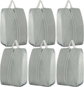 6pcs Portable Shoe Organizer, Travel Pouches with Zipper, Golf Shoe Bags, Clothes Bags, Soccer Cleats Bag Shoe Pouch for Gym, Waterproof, Odor-Resistant (Grey) | Golf Shoe Bags, Clothes Bags, Soccer Cleats Bag Shoe Pouch for Gym, Waterproof, Odor-Resis... by Stenffy