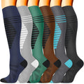 Sooverki Compression Socks for Women & Men 6 Pairs is Best Supportive Knee High Stockings for Circulation, Travel, Nurses by Sooverki