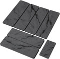 Small Stone Dish Drying Mat for Kitchen Counter, 2 PCS 16"×12" & 8"x4" Quick Dry Stone Mats, Foldable Water Absorbing Diatomite Drying Dish Pad for Countertop Bottles Utensils Cups(Dark Gray Ink) by linidcoudhome