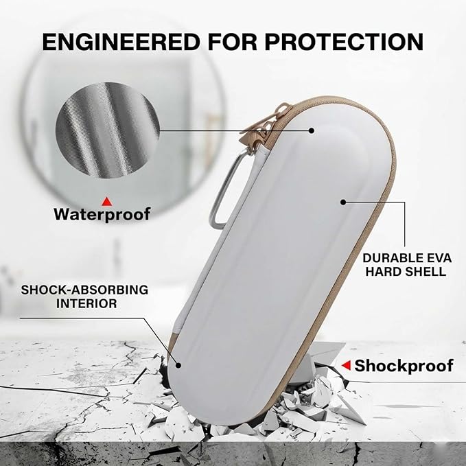 Aluminum Foil Lined Toothbrush Travel Case for Oral B/Oral-B Pro 1000 1500 5000 7000 & Philips Sonicare 4100 1100 5300 5100 6100/iO Electric Toothbrush, Hard Protective Storage Bag, Only Case - Image 4
