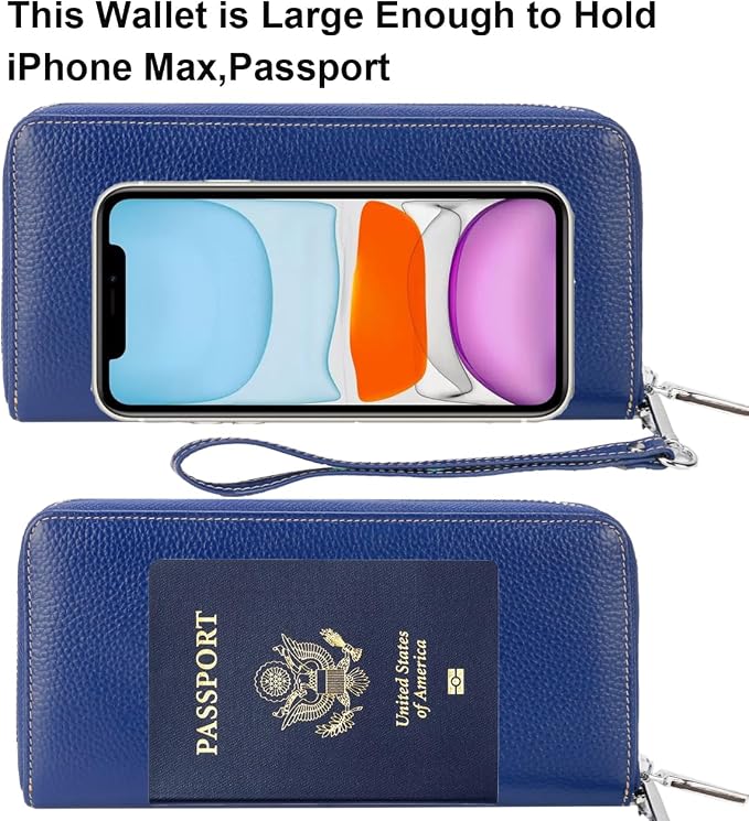 Small Compact Women Wallet RFID Blocking Genuine Leather Bifold Purse with ID Windows - Image 5