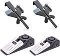 2 Pack Door Stop Alarm with Adjustable Portable Door Lock 120 dB Travel Door Stopper Door Wedge Alarm with 3 Levels Sensitivity for Hotel, Home, Apartment by MASJENBU