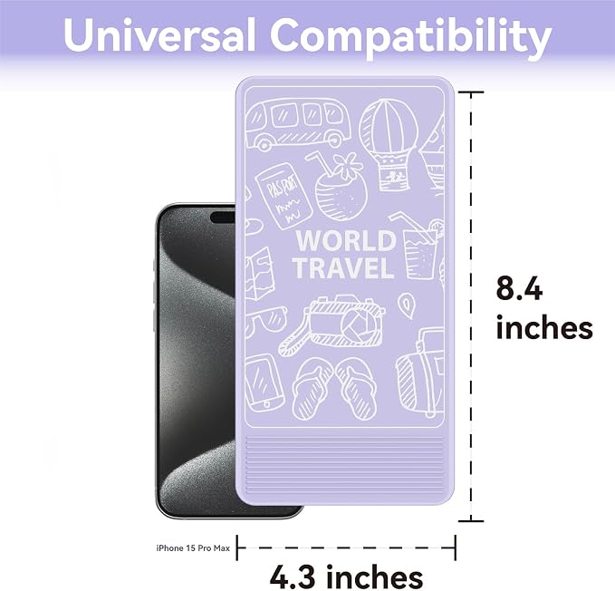 Airplane Phone Holder, Foldable Flexible Silicone Phone Stand | Tablet Mount for Flying, Home Office, Desk and Bedroom, Compatible with iPhone, Smartphones for Hands-Free Viewing, Purple - Image 3