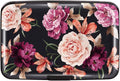 Mini Credit Card Holder for Women,RFID Blocking Slim Hard Card Case ID Case Travel Wallet Black Rose Flowers by Coco+Rossi