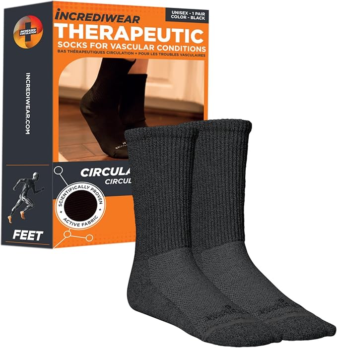 Incrediwear Circulation Socks – Women’s & Men’s Crew Socks for Foot Circulation by Incrediwear