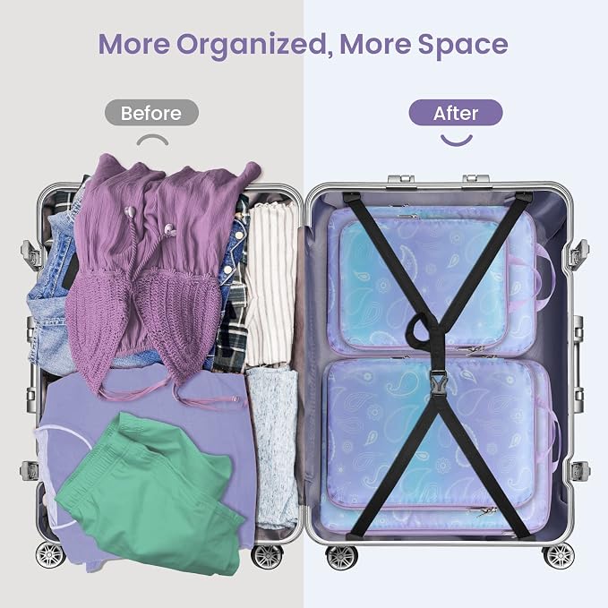 Cambond Compression Packing Cubes for Travel - Luggage Suitcase Organizer | Compression Zip Design for Space-saving, Expandable, Lightweight, Keep Clothes Sorted, Luggage Space Tidy, Carry on Pack Fast - Image 7