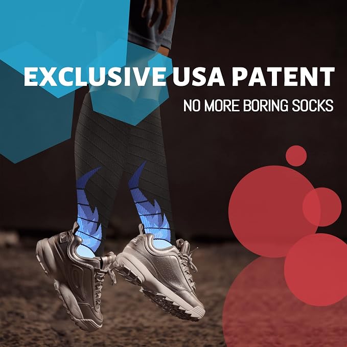 NEWZILL Medical Compression Socks for Women & Men, 20-30 mmHg Knee-High Support for Circulation, All-Day Comfort for Work Travel Running Cycling and Fitness - Image 6
