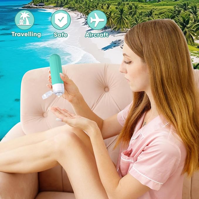 Travel Bottles for Toiletries 18Pack Containers Travel Size Toiletries | TSA Approved Leak Proof Refillable Liqus Shampoo And Conditioner travel Essentials toiletry Bottles Blue - Image 6