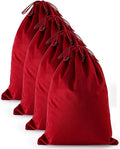 4 Pcs Shoe Bags for Travel, Dust Velvet Bags, Rio Red, 17.3x12.6 Inch | Washable & Reusable Travel Shoe Bags, Dustproof Shoe Bags with Drawstring Closure, Suitable for Travel, Home Storage by WelcometoFantasyLife
