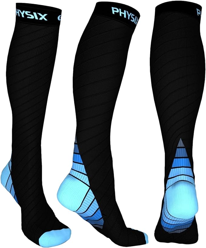 Physix Gear Compression Socks 20-30 mmHg - Men & Women - Running, Nurses, Shin Splints, Flight, Travel by PhysixGearSport