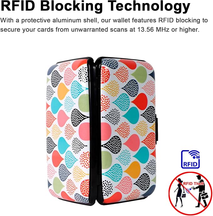 Credit Card Holder Small RFID Blocking Wallet Business Metal Slim Mini Aluminum Hard Case for Women Men - Image 5