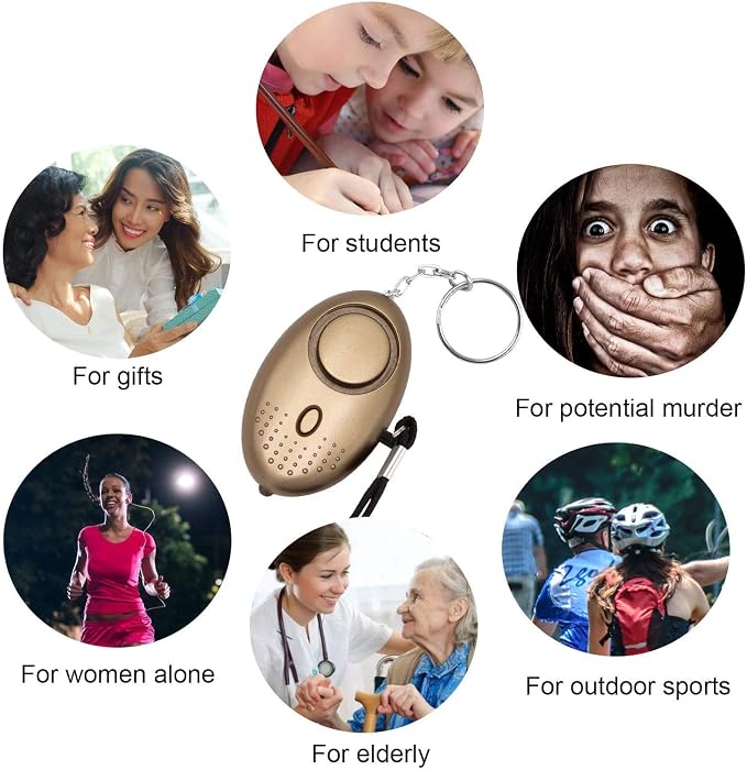 Safe Sound Personal Alarm, 3 Pack 145DB Personal Security Alarm Keychain with LED Lights, Emergency Safety Alarm for Women, Men, Children, Elderly - Image 6