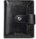 BOSTANTEN Leather Womens Wallet Small RFID Blocking Credit Card Holder | Removable ID Window, Zipper Coin Pocket, Bifold, Minimalist, Fits Small Purses, Daily Use, Ladies Gifts, Black by BOSTANTEN