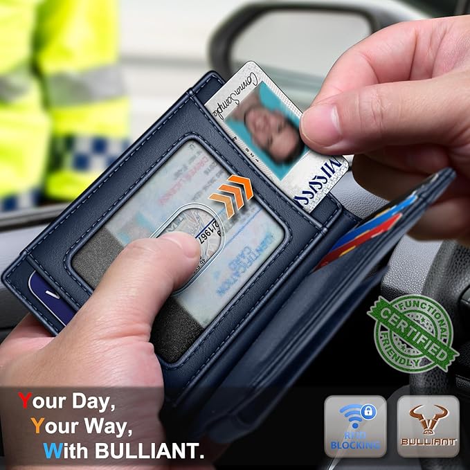 BULLIANT Magnetic Slim Leather Pocket Wallet Money Clip For Men 12Cards | RFID Blocking | Easy Access | Gift Boxed - Image 4