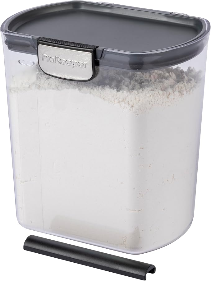 ProKeeper+ 6-Piece Airtight Food Storage Container Set – Clear Plastic Flour and Sugar Canister Set with Magnetic Accessories for Kitchen Organization - Image 5