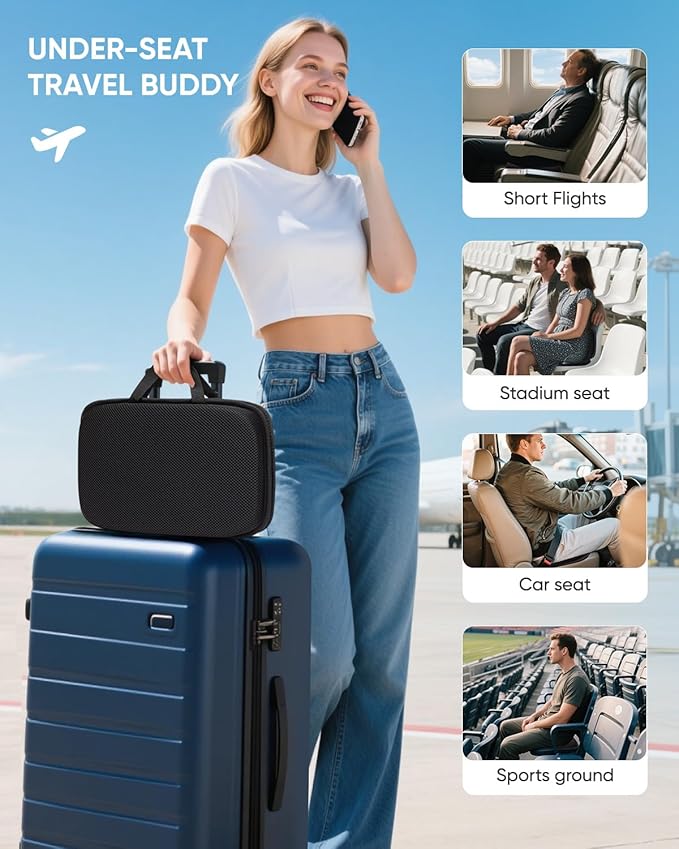 Airplane Seat Cushion | Foldable Cooling Gel Memory Foam with Pressure Relief for Long Flights - Image 5