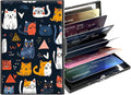 Metal Wallet,Credit Card Holder for Women,Slim RFID Blocking Credit Card Holder Thin Aluminum Wallet ID Case,6 Slot Business Mini Hard Metal Case for Women/Men,Cartoon Cat Cute by Unknown
