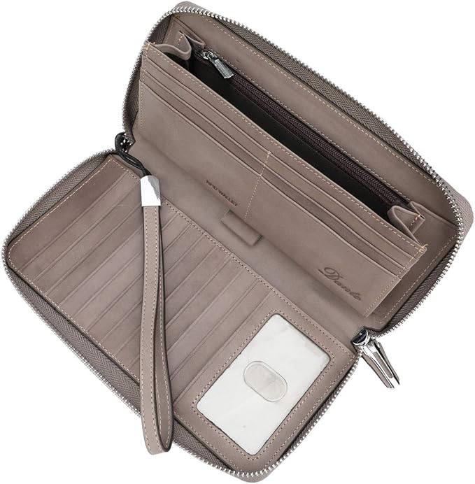 Small Compact Women Wallet RFID Blocking Genuine Leather Bifold Purse with ID Windows - Image 4