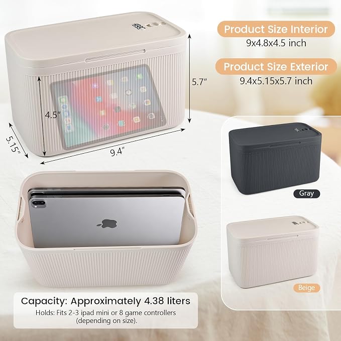 Upgraded Taller Size Medicine Lock Box,Lockable Storage Box with Combination Code for Medication Safe,Lock Box for Pills/Snack/Ipad Mini,Locked Container for Home/Office 9.4X5.5X5.7inch Medium - Image 2
