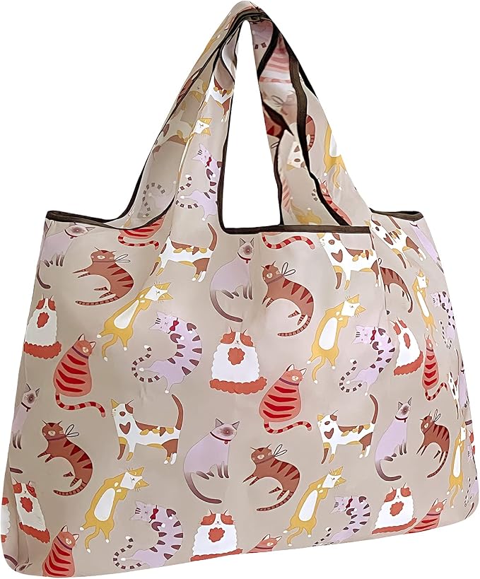 allydrew Large Foldable Tote Nylon Reusable Grocery Bags by allydrew