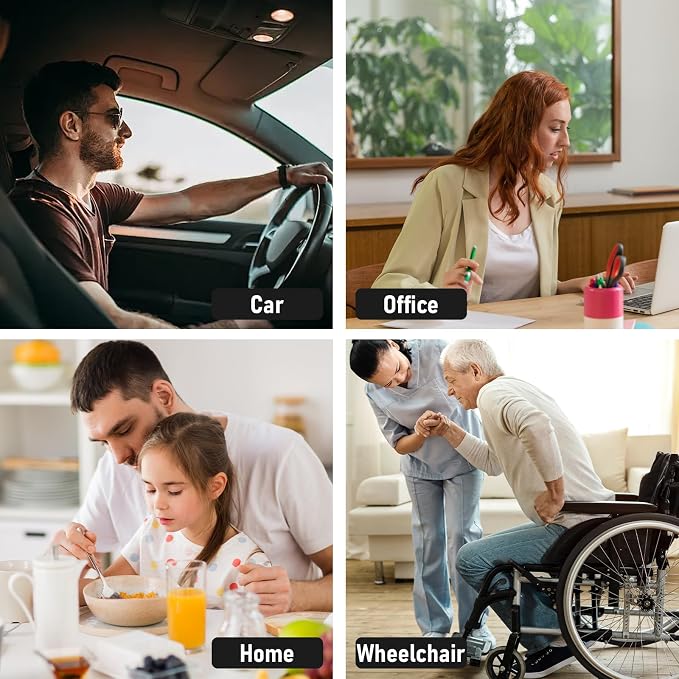Gel Seat Cushion, Thickened Big Breathable Honeycomb Design Absorbs Pressure Points Gel Cushion with Anti-Slip Cover Seat Cushion for Office Chair Home Car Seat Cushion for Wheelchair - Image 7