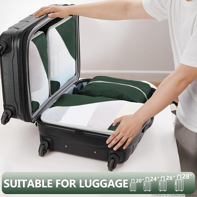 OlarHike 8 Set Packing Cubes for Travel,Gifts for Women Mom,Anti-Tearing Suitcase Organizer,with Over 1000 pcs Mesh Holes,Vacation Essentials & Accessories for Cruise Ship - Image 6