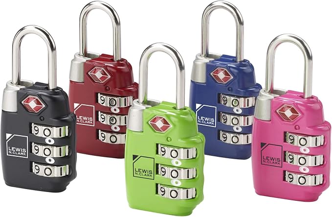 Lewis N. Clark Travel Sentry TSA-Approved Luggage Lock, Large 3 Dial Combination with Easy Read Dials - Green - Image 5