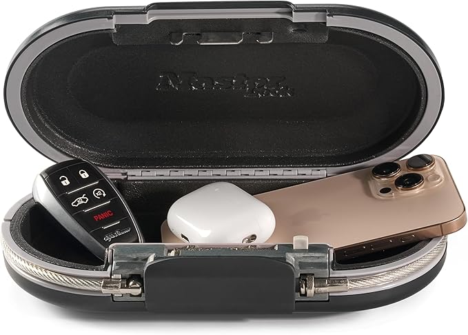 Master Lock Small Travel Safe with Cable, Gray Combination Lock Box, 5900D by Unknown