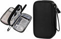 Portable Waterproof Double Layers All-in-One Storage Bag, Travel Cord Organizer，Electronics Accessories Organizer Pouch Bag for Accessories,Charger, USB Cable, Gadget (black) by Unknown