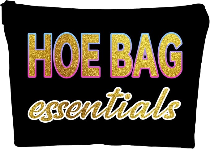 ZUYUROU Funny Gifts for Women, Friends, Hostess Gift Ideas Cool Gifts for Women Girls Birthday Gift Ideas Gag gifts Girls Weekend Overnight Fun Makeup Travel Bag Cosmetic Bag - Golden by ZUYUROU