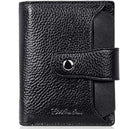 BOSTANTEN Leather Womens Wallet Small RFID Blocking Credit Card Holder | Removable ID Window, Zipper Coin Pocket, Bifold, Minimalist, Fits Small Purses, Daily Use, Ladies Gifts, Black by BOSTANTEN