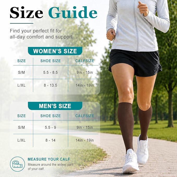 COOLOVER Copper Compression Socks for Women and Men(6 Pairs)-Best Support for Running, Athletic, Travel - Image 7