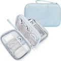 Skycase Tech Pouch - Lightweight Electronics Organizer Travel Case - Double Layers Cable Organizer - All-in-One Storage Bag for Charger, Cord, Phone, Flash Drive, Essentials - XL by Skycase