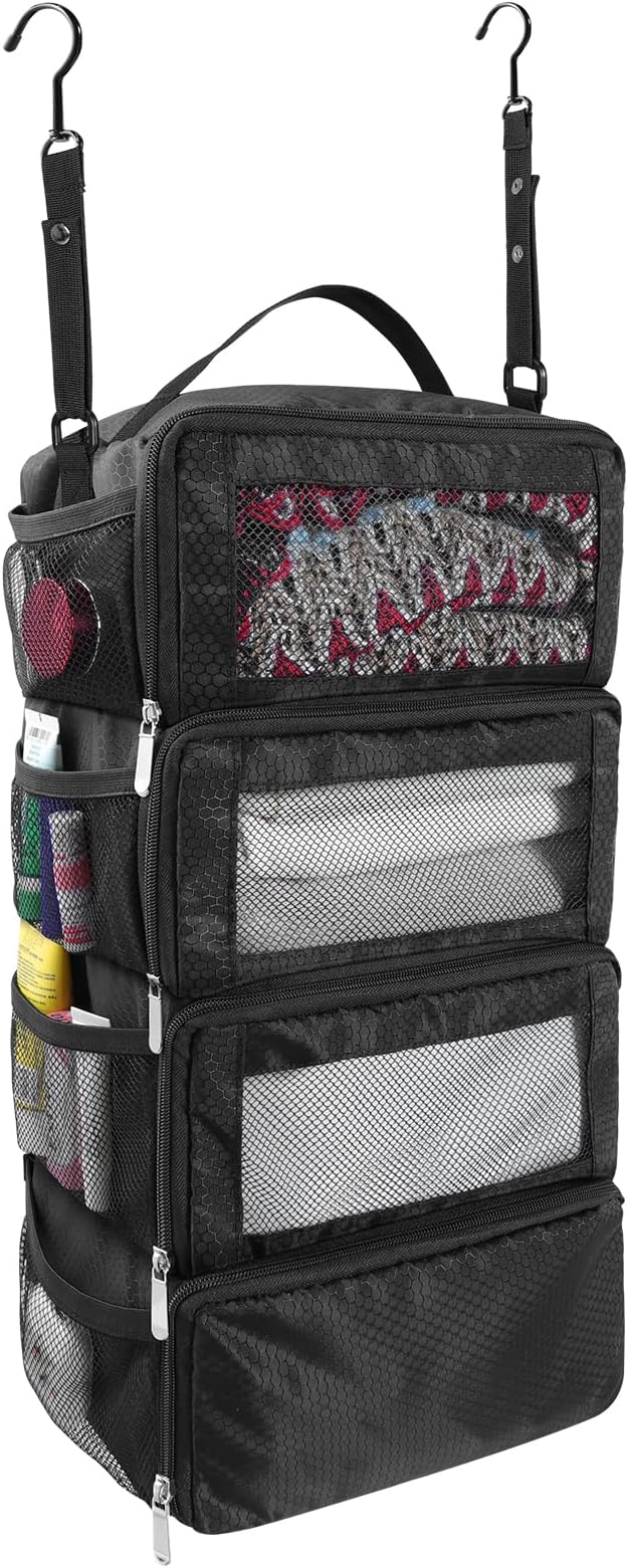 Olosar Suitcase Organizer, Travel Luggage Organizer Portable Hanging Travel Shelves Collapsible Hanging Packing Cubes for Carry on Suitcase by Unknown
