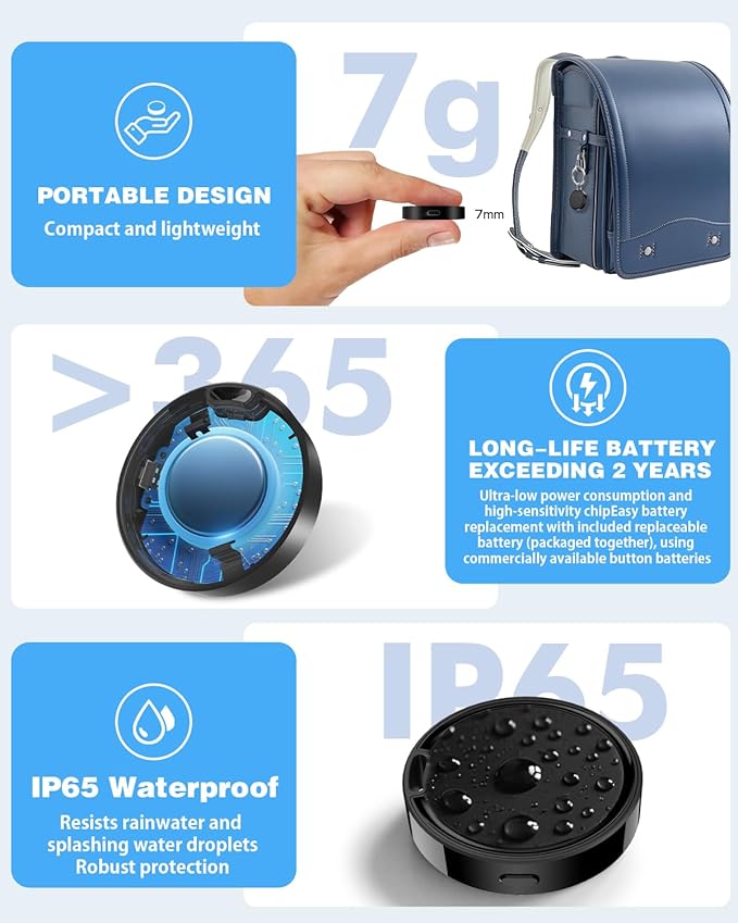 Air Tags for Android,Air Tags-4 Pack Android,Air Tracker Tags with 4 Case,2 Year Battery Life,Google Find Trackers for Google'S Find Hub App,IP65 Waterproof Luggage Air Tracker Tag for Keys - Image 4