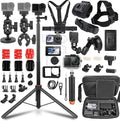 PellKing Accessories Kit for DJI Osmo Action 6,Carrying Case with Belt 135cm Selfie Stick Tripod Waterproof Housing Suction Cup Magnetic Handlebar Mount Qucik Release Clip 4 in 1 Body Mount by PellKing