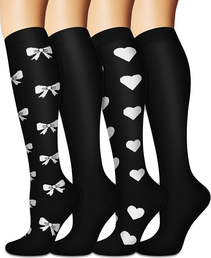 Sooverki Compression Socks for Women and Men Circulation (3/4 Pairs) is Best Support for Running Athletic Cycling Hiking by Sooverki