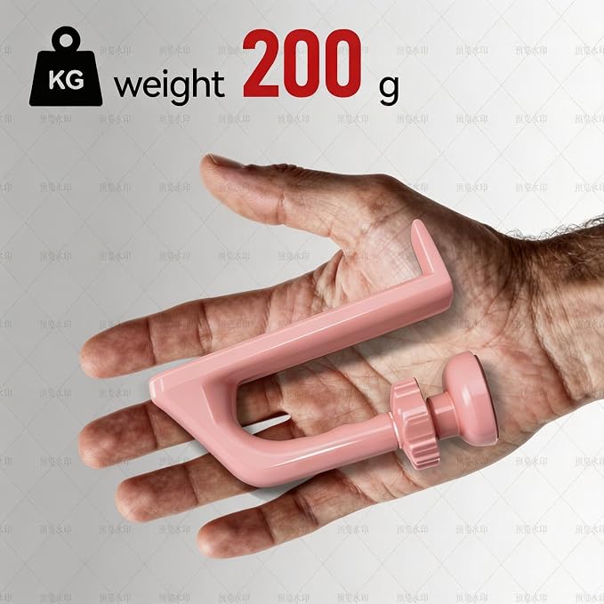 Portable Door Stopper, Aluminum Alloy Anti-Slip Safety Device, Suitable for Personal Protection During Travel or Apartment Living. (Pink) - Image 4