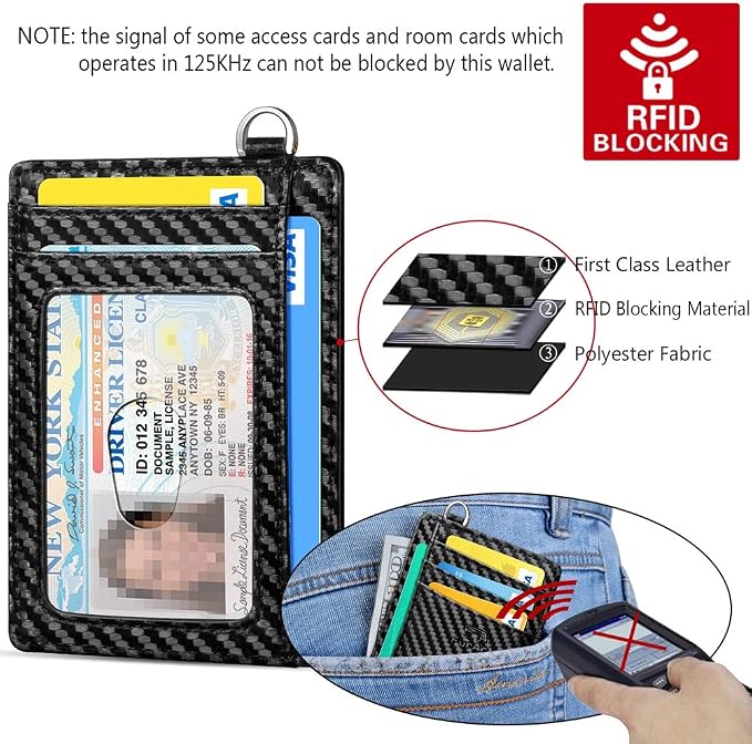 FurArt Slim Minimalist Wallet RFID Credit Card Holder for Men | slim minimalist compact rfid id window thin - Image 5