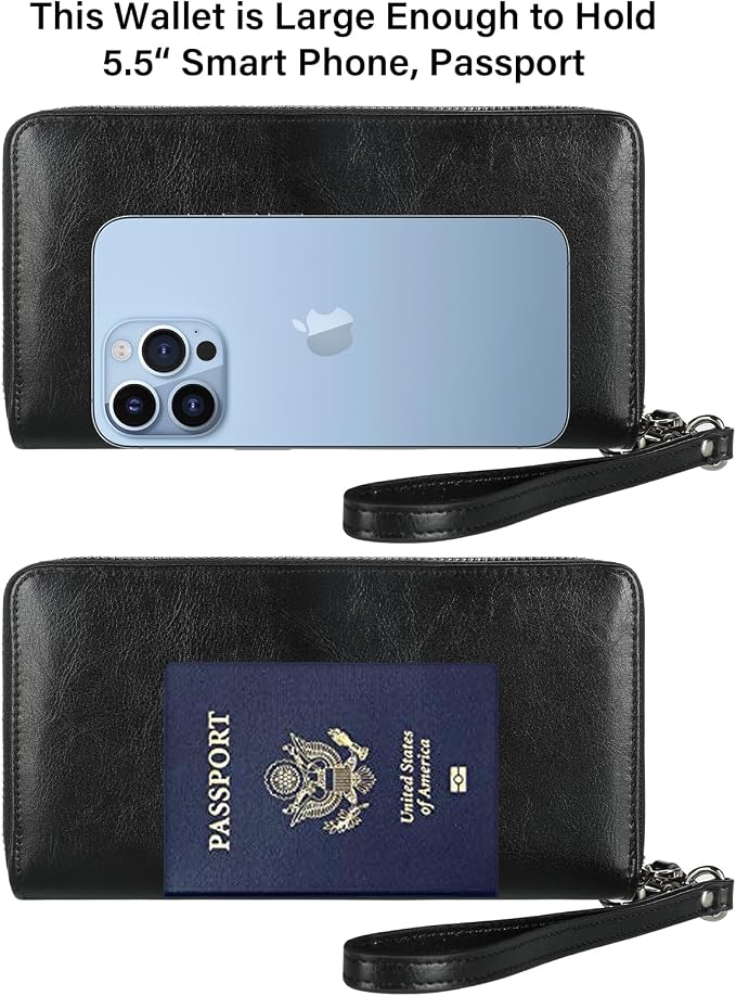 Small Compact Women Wallet RFID Blocking Genuine Leather Bifold Purse with ID Windows - Image 7