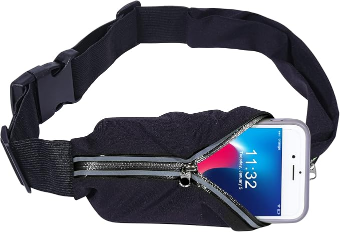 Running Belt Fanny Packs for women and men,Belt Bag for Hiking Cycling Workout,Reflective Fanny Packs for Men Runners Belt Compatible with iPhone13,12 pro,Travelling Money Phone Holder for Running - Image 6