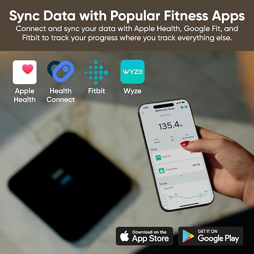 Wyze Scale Ultra Smart Scale for Body Weight, BMI & Muscle Mass | Wi-Fi & Bluetooth Sync, 4.3" Color Display, Tracks 13 metrics, Heart Rate Tracking, Baby/Pet/Luggage Mode, 400lbs Capacity - Image 8