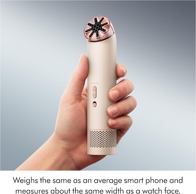 Dyson HushJet Mini 3-in-1 Bladeless Personal Fan (Stone/Blush) | Powerful, Quiet Evaporative Cooling | Handheld, Wearable & Desktop, 25 m/s Max airflow, 5 Speeds + Boost, 6 hr Runtime - Image 9