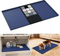 URMONA Waterproof Silicone Under Sink Mat 37'' x 22'' Shelf Liner for Kitchen and Bathroom, Cabinet and Counter Protector, Storage and Organizers, Litter Mat, Pet Cat Puppy Essentials(Navy) by URMONA