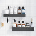 Kitsure Shower Caddy Adhesive, Shower Organizer, XX-Large, Dark Grey | 2 Pack Shower Shelf for Inside Shower, 100% Rustproof Metal Shelves, No-Drill Bathroom Organizers and Storage by Kitsure